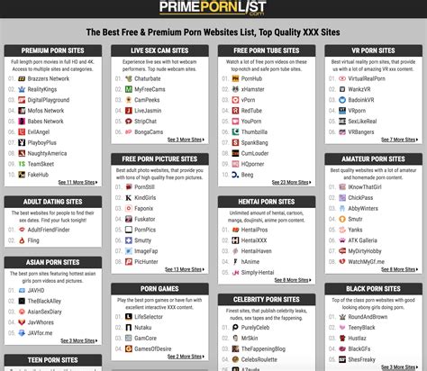 Top porn websites list sorted into categories by quality. Surf the best xxx sites that have really good content and are safe to use. Free and premium porn list!